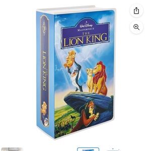 Disney The Lion King Blue and Yellow VHS Blanket